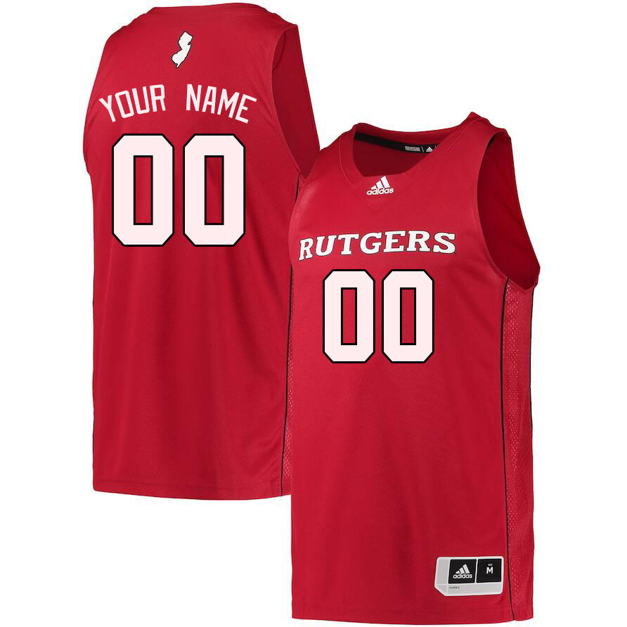 Custom Rutgers Scarlet Knights Name And Number College Basketball Jerseys Stitched-Red - Click Image to Close